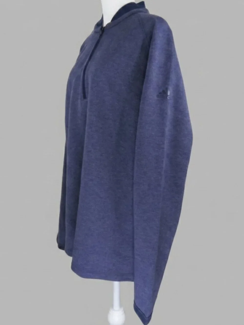 NWT Adidas Men's Navy Long-Sleeve1/4 Zip Pullover Golf Sweatshirt Size XL (C2138